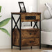 Dulap de noapte Stejar fumuriu 40 x 31 x 60 cm Lemn compozit - WALTI WALTI