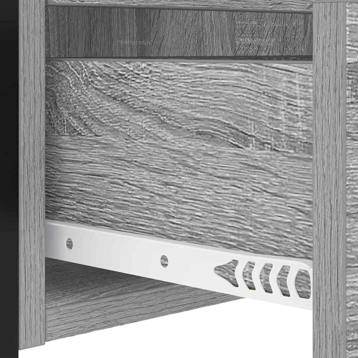 Dulap de noapte 2 pcs Gri Sonoma 40 x 31 x 60 cm Lemn compozit - WALTI WALTI