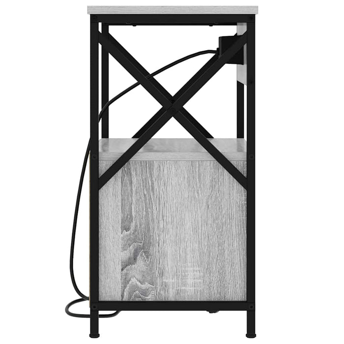 Dulap de noapte 2 pcs Gri Sonoma 40 x 31 x 60 cm Lemn compozit - WALTI WALTI