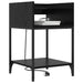 Dulap de noapte Stejar Negru 40 x 40 x 61 cm Lemn compozit - WALTI WALTI