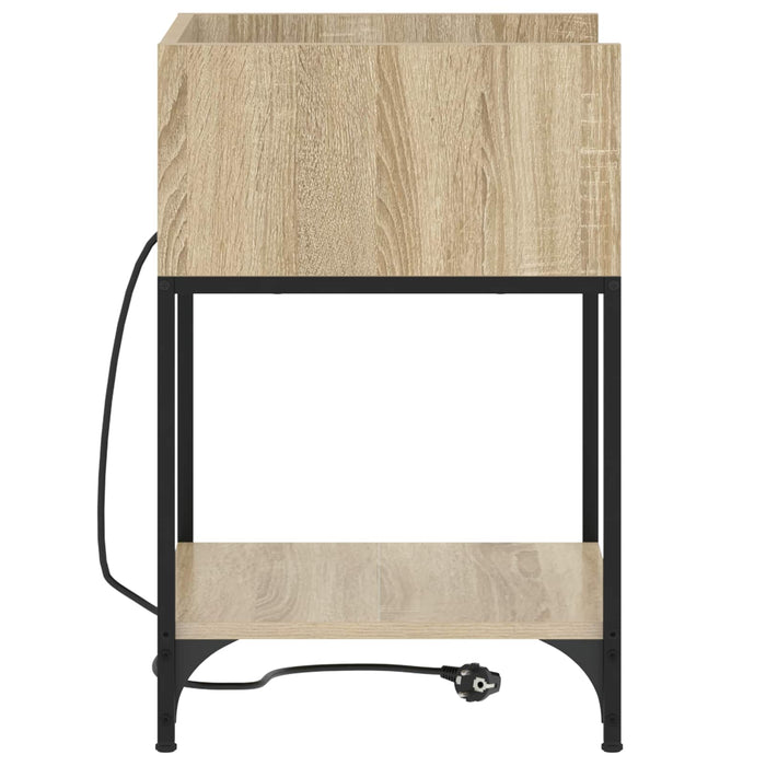 Dulap de noapte cu raft 2 pcs Stejar Sonoma 40 x 40 x 61 cm - WALTI WALTI