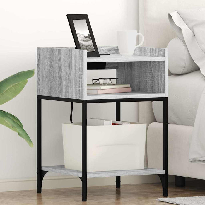 Dulap de noapte Gri Sonoma 40 x 40 x 61 cm Lemn compozit - WALTI WALTI