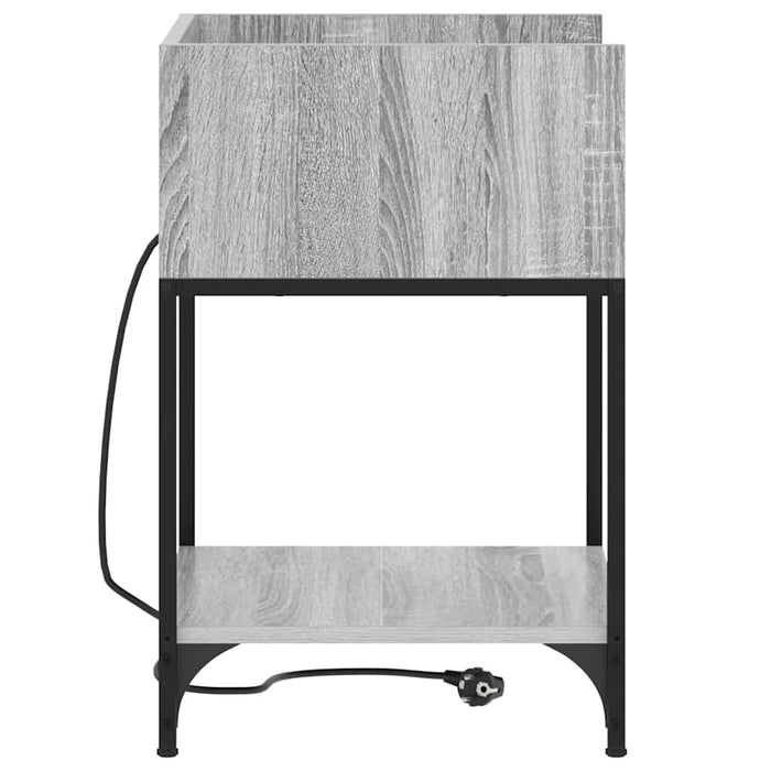 Dulap de noapte 2 pcs Gri Sonoma 40 x 40 x 61 cm Lemn compozit - WALTI WALTI