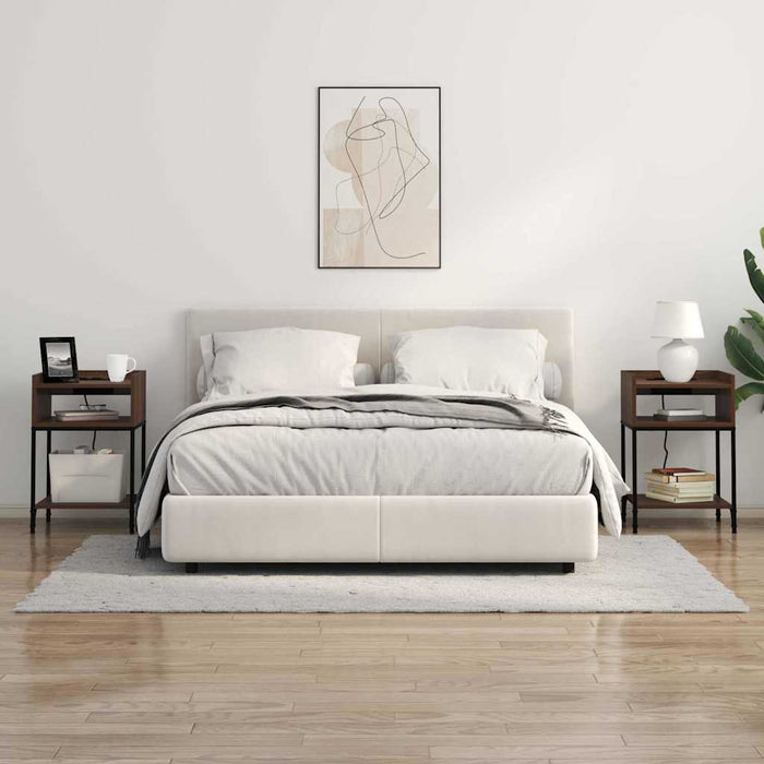 Dulap de noapte Stejar închis 40 x 40 x 61 cm Lemn compozit - WALTI WALTI