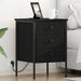 Dulap de noapte Stejar Negru 42 x 41 x 61 cm Lemn compozit - WALTI WALTI