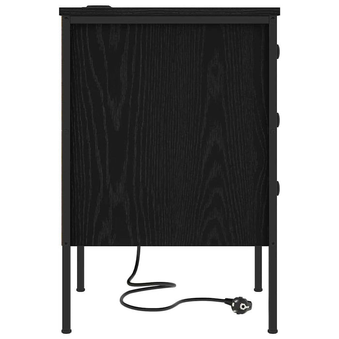 Dulap de noapte cu sertar 2 pcs Stejar Negru 42 x 41 x 61 cm - WALTI WALTI