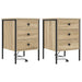 Dulap de noapte cu sertar 2 pcs Stejar Sonoma 42 x 41 x 61 cm - WALTI WALTI