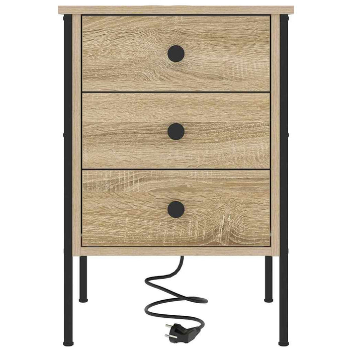 Dulap de noapte cu sertar 2 pcs Stejar Sonoma 42 x 41 x 61 cm - WALTI WALTI
