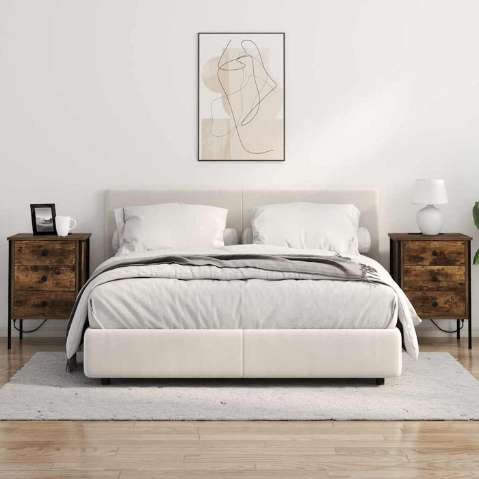 Dulap de noapte Stejar fumuriu 42 x 41 x 61 cm Lemn compozit - WALTI WALTI