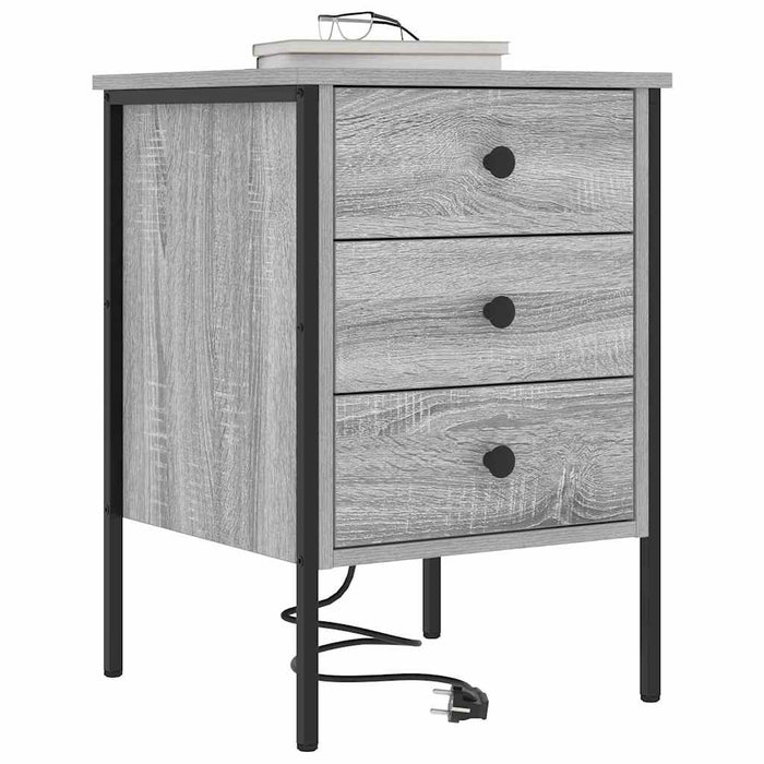 Dulap de noapte Gri Sonoma 42 x 41 x 61 cm Lemn compozit - WALTI WALTI