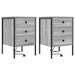 Dulap de noapte 2 pcs Gri Sonoma 42 x 41 x 61 cm Lemn compozit - WALTI WALTI