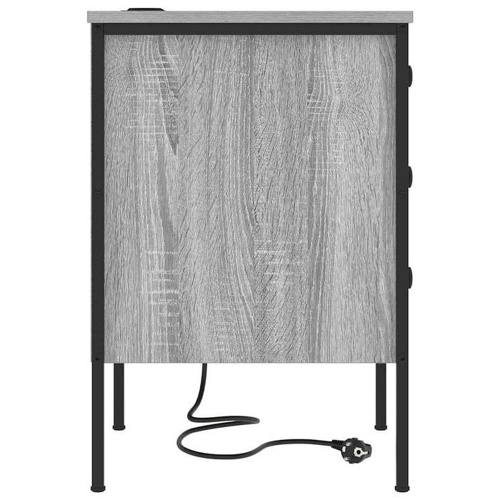 Dulap de noapte 2 pcs Gri Sonoma 42 x 41 x 61 cm Lemn compozit - WALTI WALTI