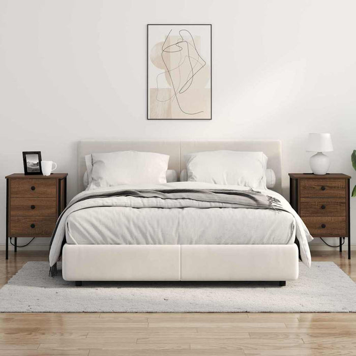 Dulap de noapte Stejar închis 42 x 41 x 61 cm Lemn compozit - WALTI WALTI