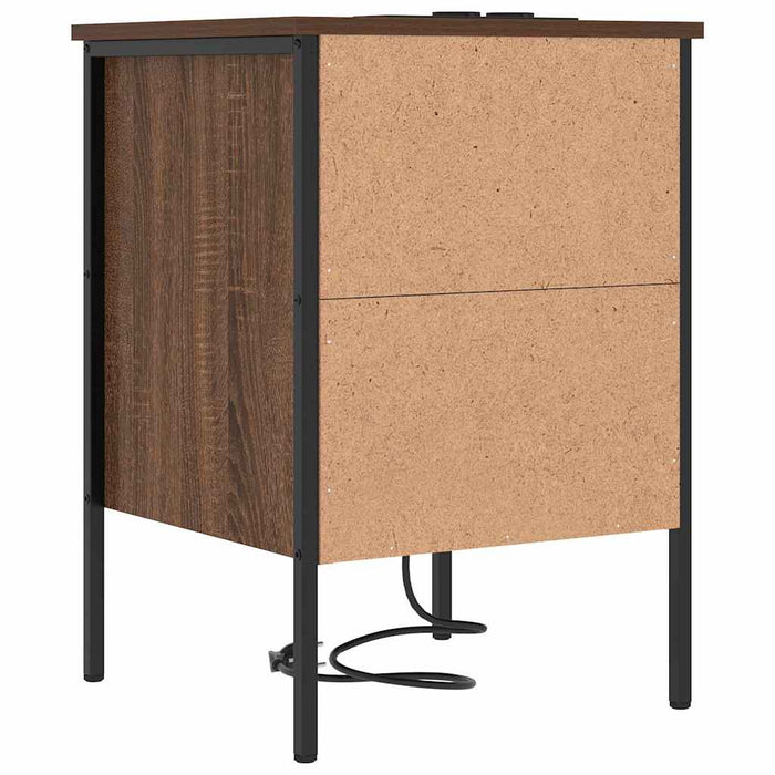 Dulap de noapte Stejar închis 42 x 41 x 61 cm Lemn compozit - WALTI WALTI