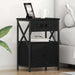 Dulap de noapte Stejar Negru 40 x 31 x 60 cm Lemn compozit - WALTI WALTI