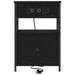 Dulap de noapte Stejar Negru 40 x 31 x 60 cm Lemn compozit - WALTI WALTI