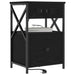 Dulap de noapte Stejar Negru 40 x 31 x 60 cm Lemn compozit - WALTI WALTI