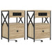 Dulap de noapte cu sertar 2 pcs Stejar Sonoma 40 x 31 x 60 cm - WALTI WALTI