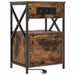 Dulap de noapte Stejar fumuriu 40 x 31 x 60 cm Lemn compozit - WALTI WALTI