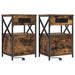 Dulap de noapte cu sertar 2 pcs Stejar fumuriu 40 x 31 x 60 cm - WALTI WALTI