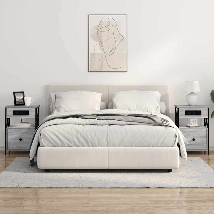 Dulap de noapte Gri Sonoma 40 x 31 x 60 cm Lemn compozit - WALTI WALTI