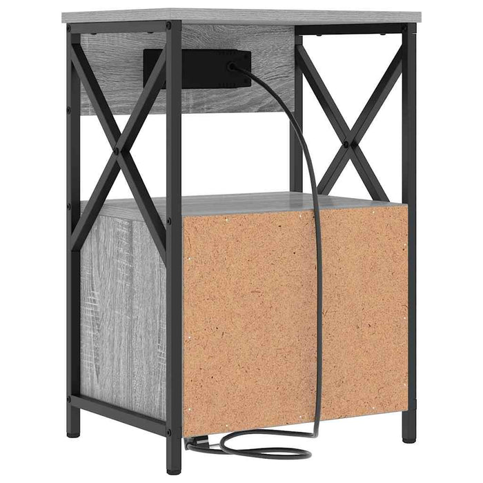 Dulap de noapte Gri Sonoma 40 x 31 x 60 cm Lemn compozit - WALTI WALTI