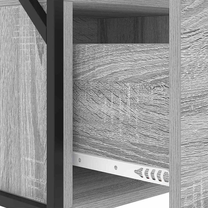 Dulap de noapte 2 pcs Gri Sonoma 40 x 31 x 60 cm Lemn compozit - WALTI WALTI