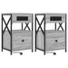 Dulap de noapte 2 pcs Gri Sonoma 40 x 31 x 60 cm Lemn compozit - WALTI WALTI