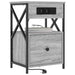 Dulap de noapte 2 pcs Gri Sonoma 40 x 31 x 60 cm Lemn compozit - WALTI WALTI