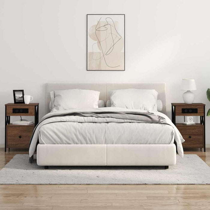 Dulap de noapte Stejar închis 40 x 31 x 60 cm Lemn compozit - WALTI WALTI
