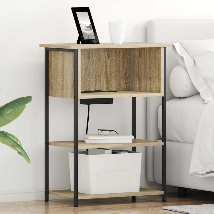 Dulap de noapte Stejar Sonoma 55 x 31 x 76 cm Lemn compozit - WALTI WALTI