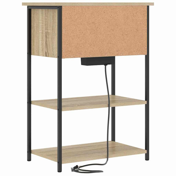 Dulap de noapte Stejar Sonoma 55 x 31 x 76 cm Lemn compozit - WALTI WALTI