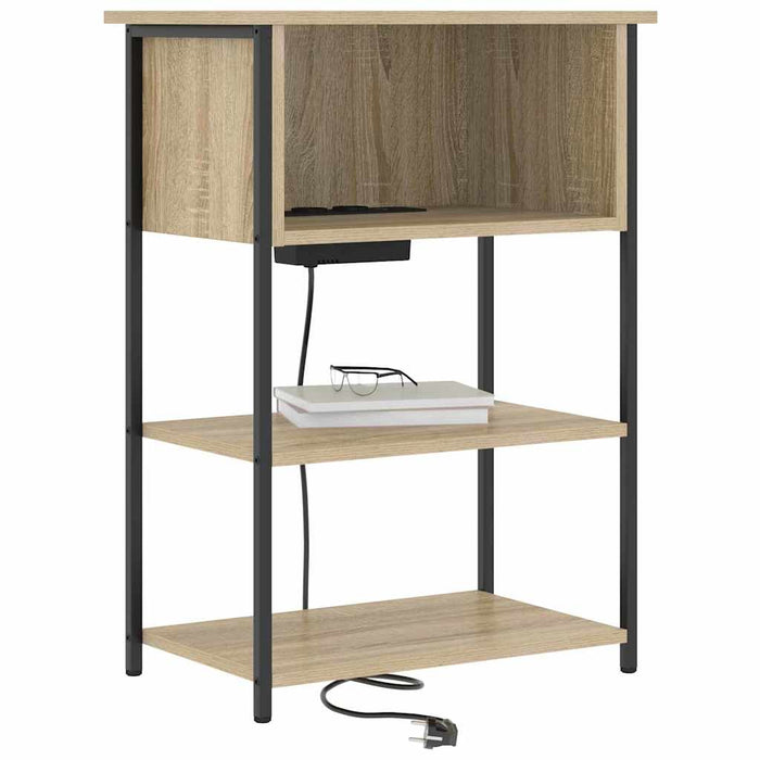 Dulap de noapte Stejar Sonoma 55 x 31 x 76 cm Lemn compozit - WALTI WALTI