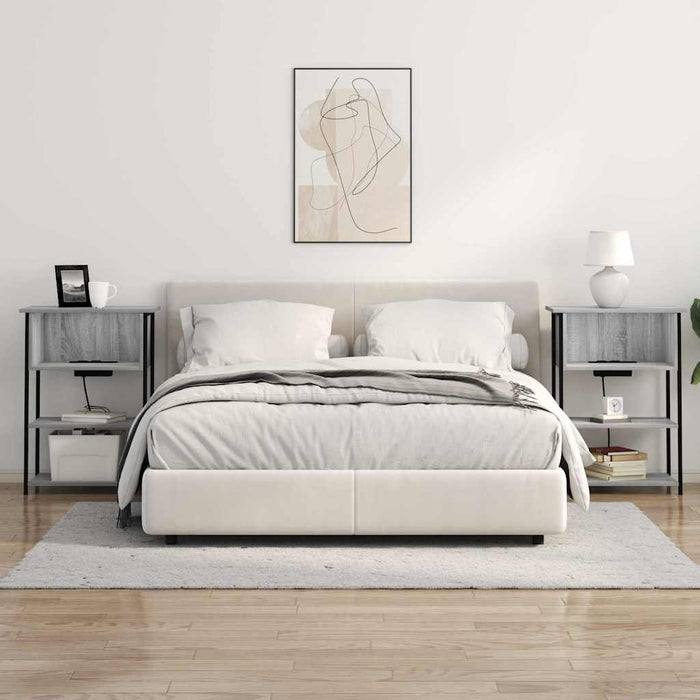 Dulap de noapte Gri Sonoma 55 x 31 x 76 cm Lemn compozit - WALTI WALTI