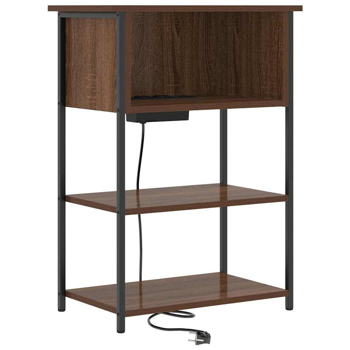Dulap de noapte Stejar închis 55 x 31 x 76 cm Lemn compozit - WALTI WALTI