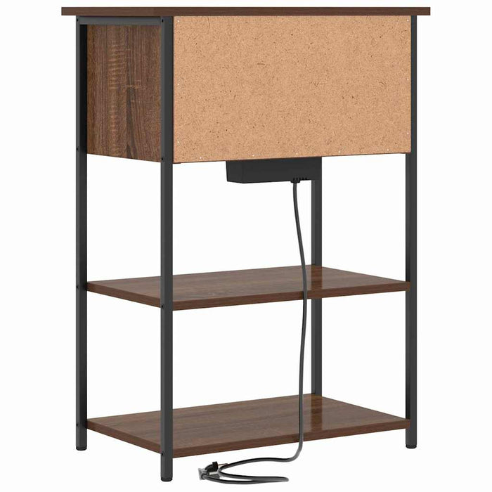 Dulap de noapte Stejar închis 55 x 31 x 76 cm Lemn compozit - WALTI WALTI