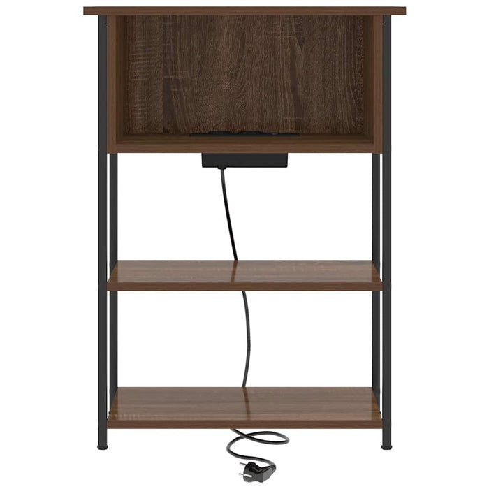 Dulap de noapte Stejar închis 55 x 31 x 76 cm Lemn compozit - WALTI WALTI