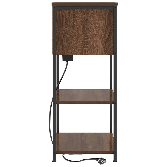 Dulap de noapte Stejar închis 55 x 31 x 76 cm Lemn compozit - WALTI WALTI