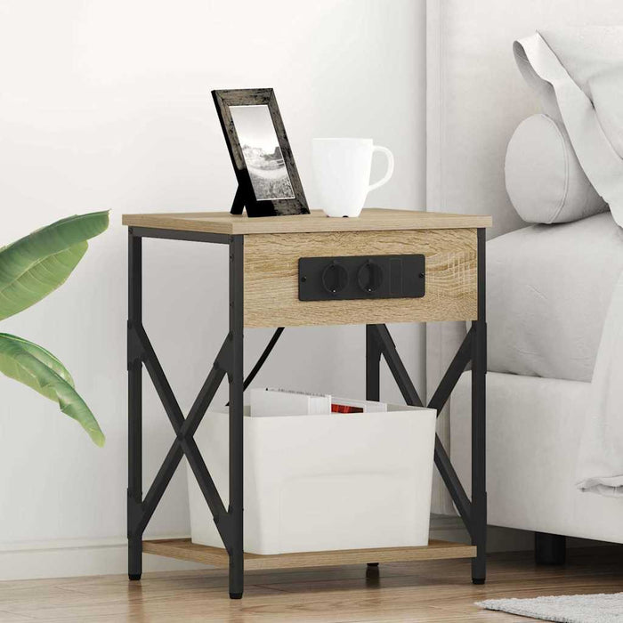 Dulap de noapte 2 pcs Stejar Sonoma 41 x 31 x 51 cm - WALTI WALTI