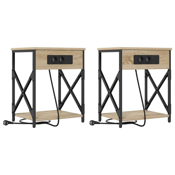 Dulap de noapte 2 pcs Stejar Sonoma 41 x 31 x 51 cm - WALTI WALTI