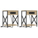 Dulap de noapte 2 pcs Stejar Sonoma 41 x 31 x 51 cm - WALTI WALTI