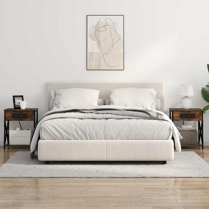 Dulap de noapte 2 pcs Stejar fumuriu 41 x 31 x 51 cm - WALTI WALTI