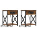 Dulap de noapte 2 pcs Stejar fumuriu 41 x 31 x 51 cm - WALTI WALTI