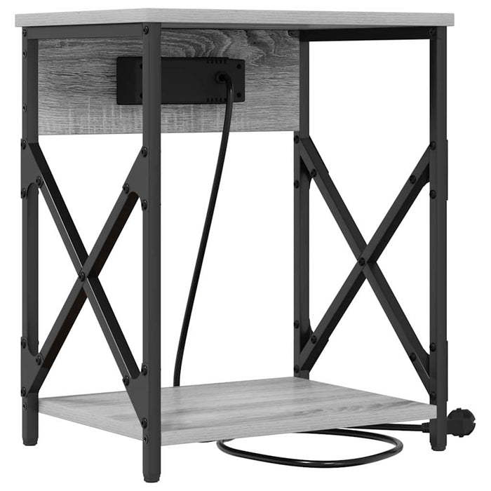 Dulap de noapte 2 pcs Gri Sonoma 41 x 31 x 51 cm Lemn compozit - WALTI WALTI