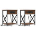 Dulap de noapte 2 pcs Stejar închis 41 x 31 x 51 cm - WALTI WALTI