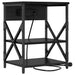 Dulap de noapte Stejar Negru 41 x 31 x 51 cm Lemn compozit - WALTI WALTI