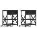 Dulap de noapte cu raft 2 pcs Stejar Negru 41 x 31 x 51 cm - WALTI WALTI