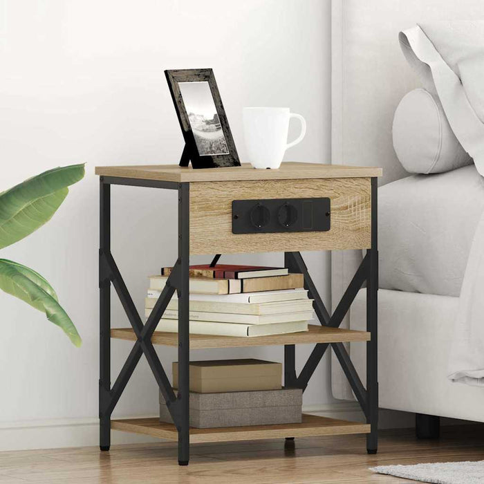 Dulap de noapte Stejar Sonoma 41 x 31 x 51 cm Lemn compozit - WALTI WALTI