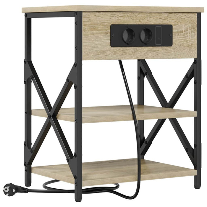 Dulap de noapte Stejar Sonoma 41 x 31 x 51 cm Lemn compozit - WALTI WALTI