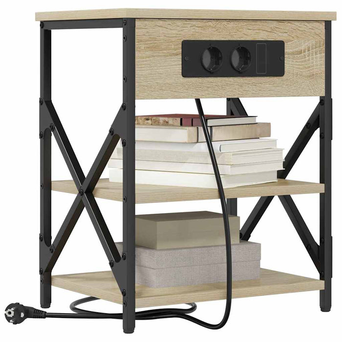 Dulap de noapte Stejar Sonoma 41 x 31 x 51 cm Lemn compozit - WALTI WALTI